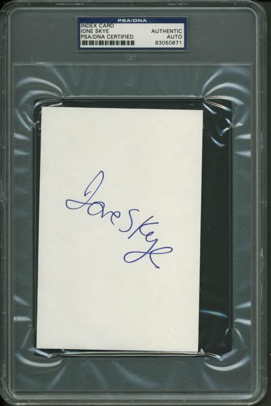 Ione Skye Authentic Signed 4X6 Index Card Autographed PSA/DNA Slabbed 1