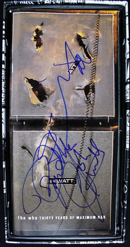 The Who (3) Townshend, Daltrey & Entwistle Authentic Signed Cd Cover PSA #U03504