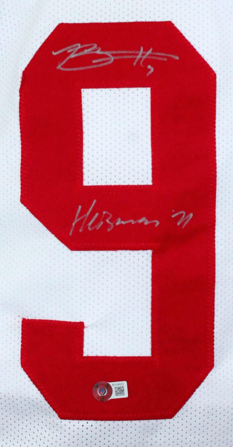 Bryce Young Autographed White College Style Jersey w/Hesiman- Beckett W Hologram