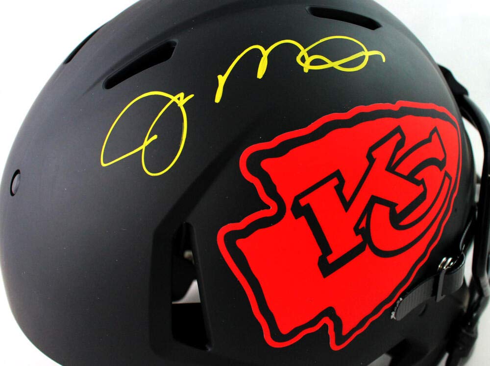 Joe Montana Signed Chiefs F/S Eclipse Authentic Helmet - Beckett W Auth *Yellow