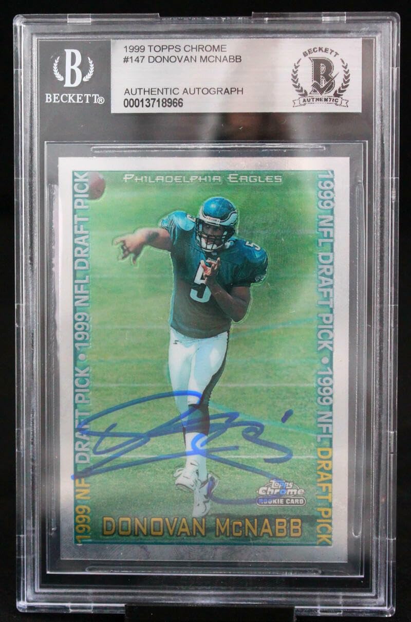 1999 Topps Chrome #147 Donovan McNabb Eagles BGS Autograph 10