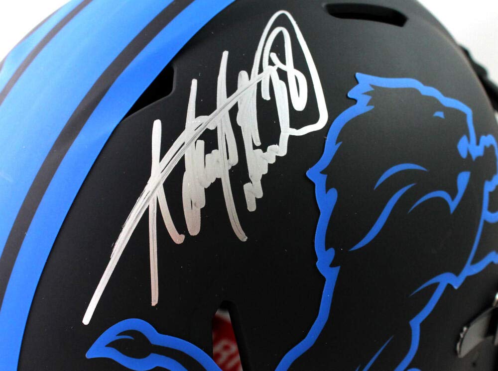 Adrian Peterson Signed Lions F/S Eclipse Speed Authentic Helmet- Beckett W *Sil