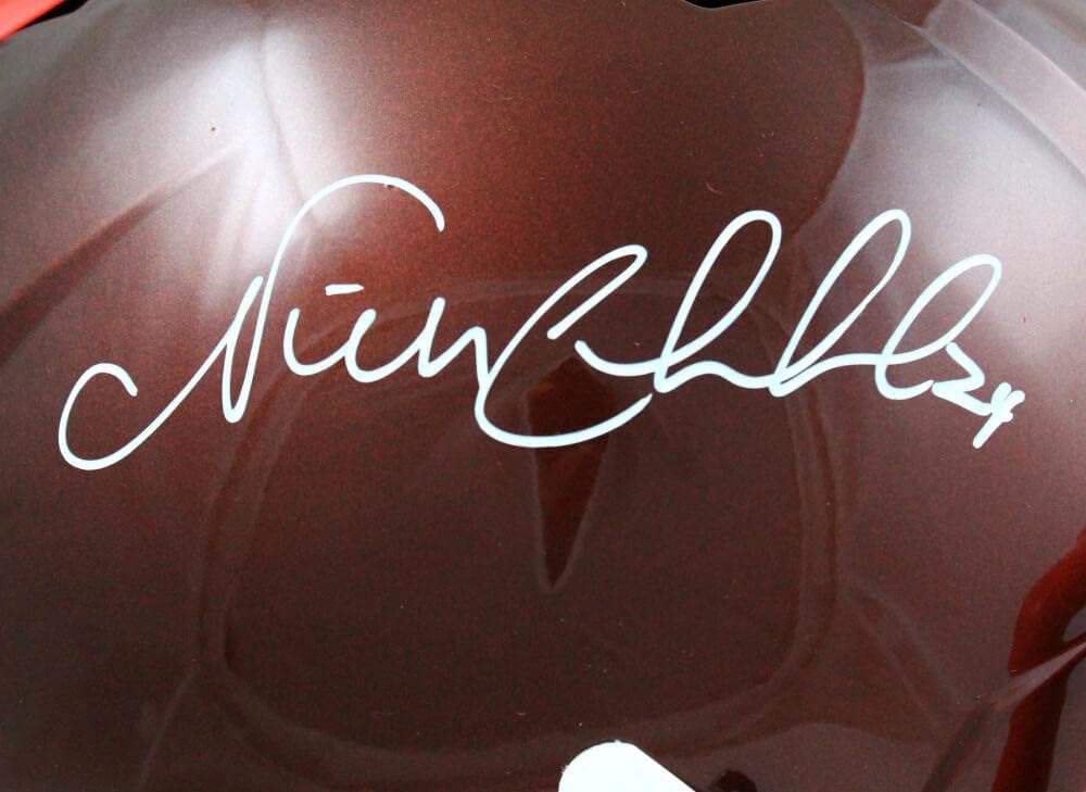 Nick Chubb Autographed Cleveland Browns F/S Flash Speed Helmet-Beckett W Holo