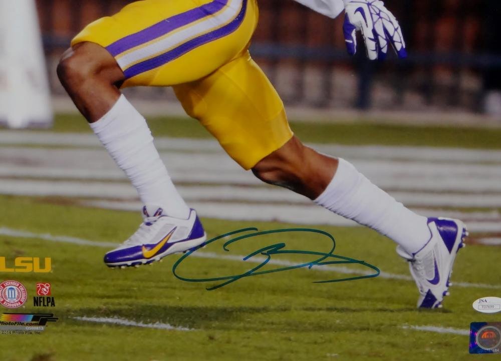 Odell Beckham Autographed LSU 16x20 On Field PF Photo- JSA Auth