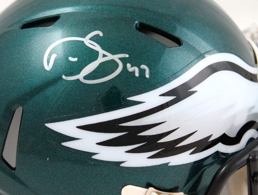 Darren Sproles Autographed Philadelphia Eagles Speed Mini Helmet- Beckett W Holo