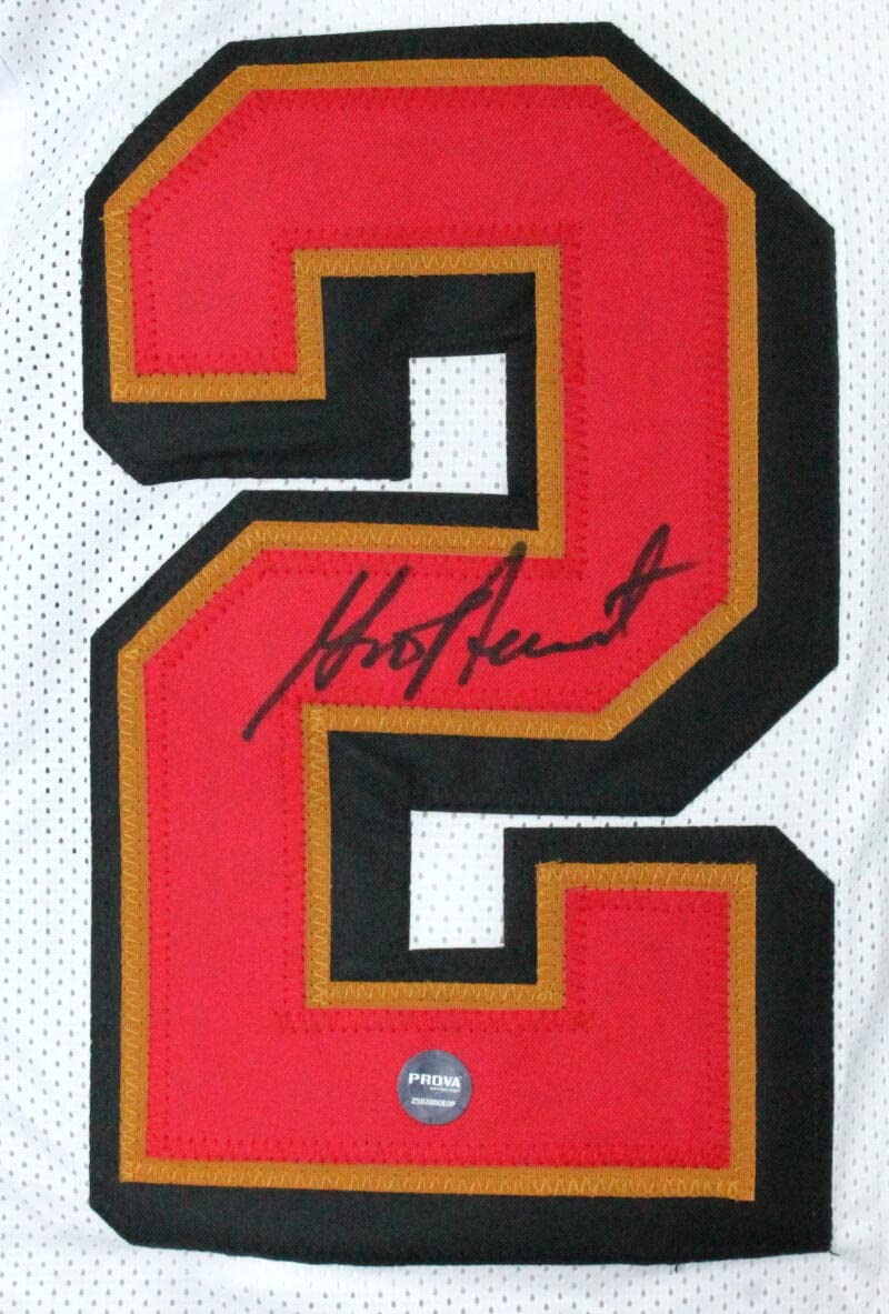 Garrison Hearst Autographed White Pro Style Jersey-Prova *Black