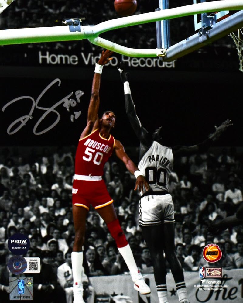 Ralph Sampson Autographed Rockets 8x10 Spotlight Photo w/HOF- Beckett W Hologram