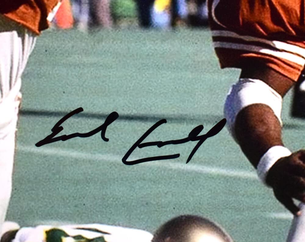 Earl Campbell Signed Texas Longhorns 16x20 Running Photo- Beckett W Holo *Black
