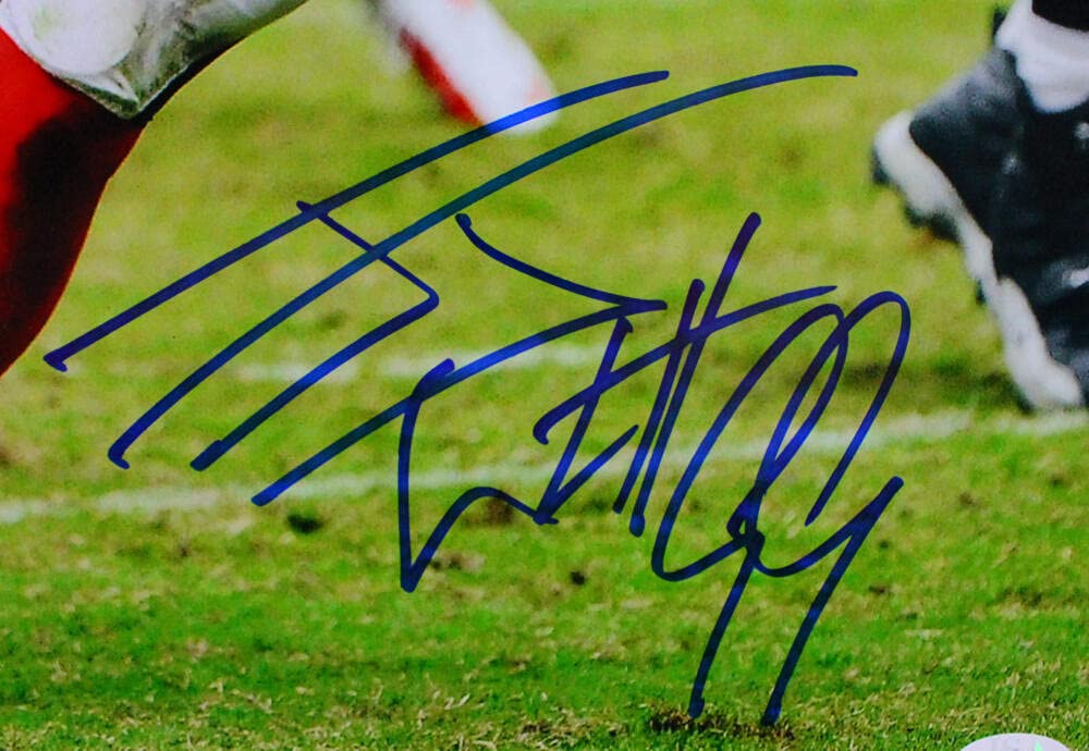 JJ Watt Autographed Houston Texans 16x20 Red Jersey Photo- JSA W /Holo *Blue