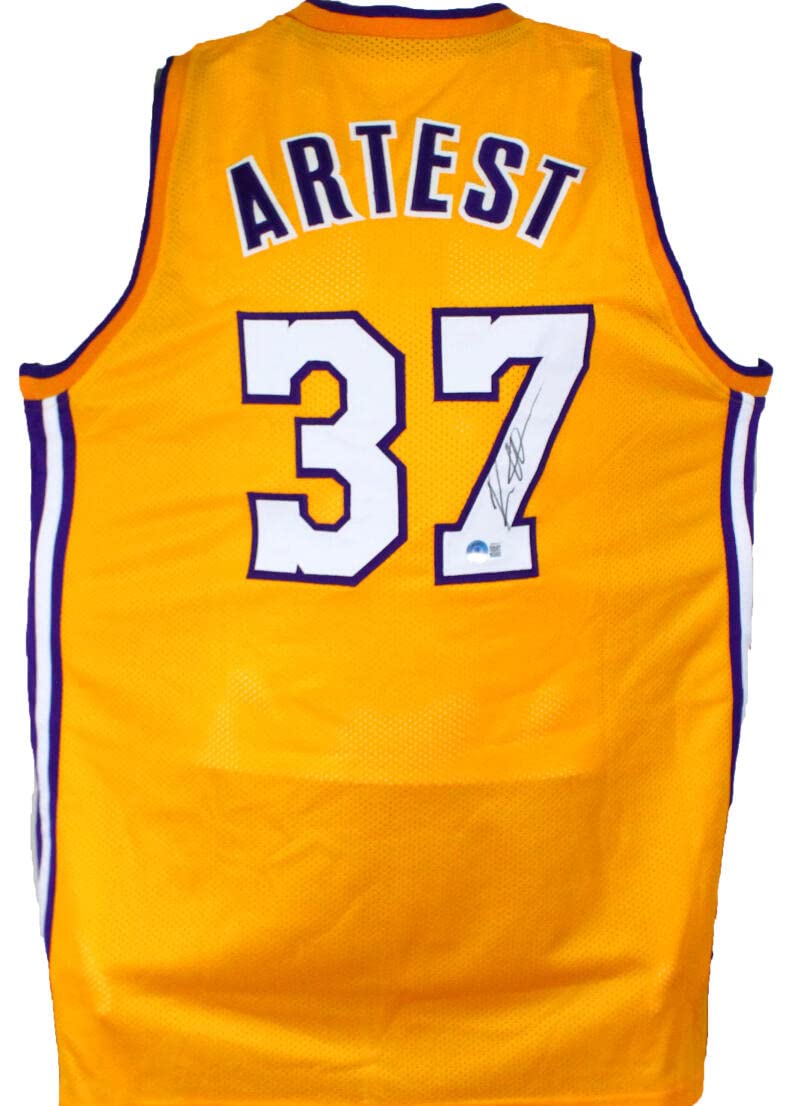 Ron Artest Autographed Yellow Los Angeles Jersey-Beckett W Hologram *Black