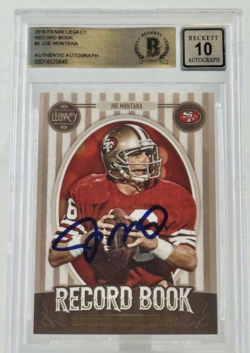 2019 Panini Legacy Record Book #8 Joe Montana Auto SF 49ers BGS Autograph 10