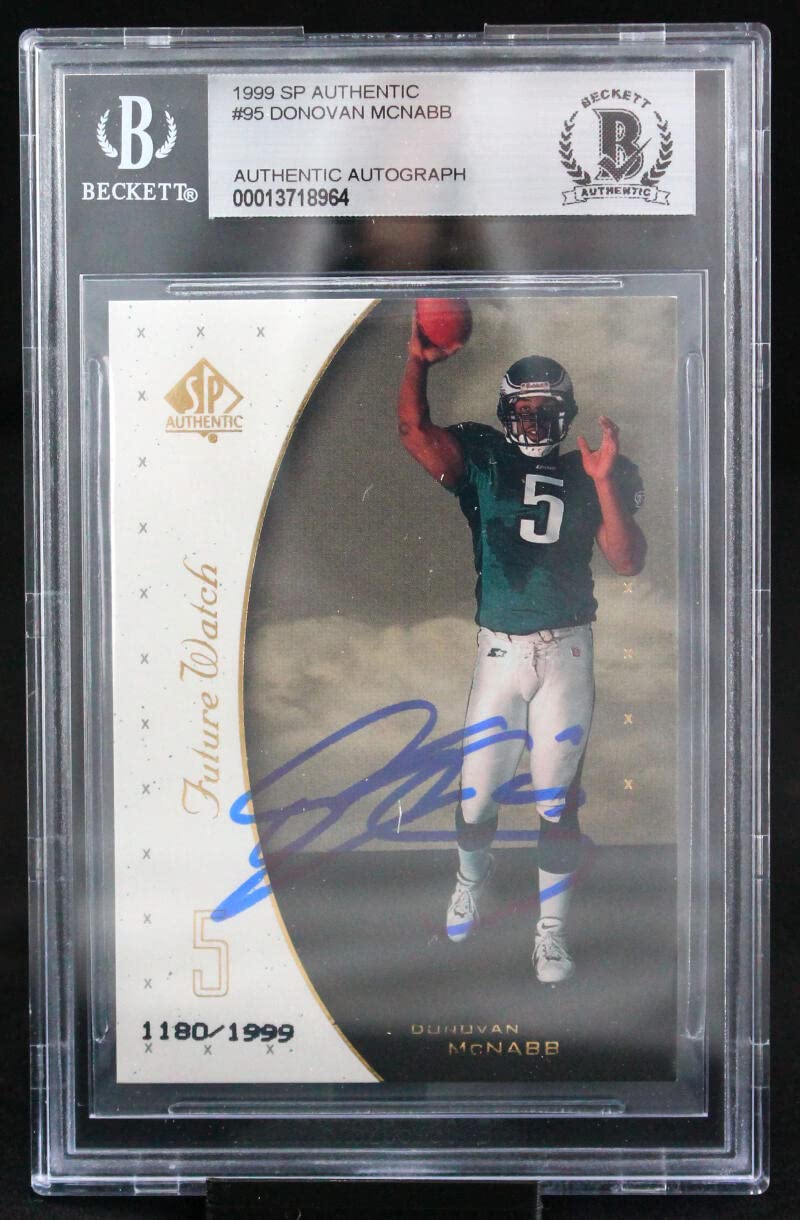 1999 SP Authentic #95 Donovan McNabb Eagles BGS Autograph 10
