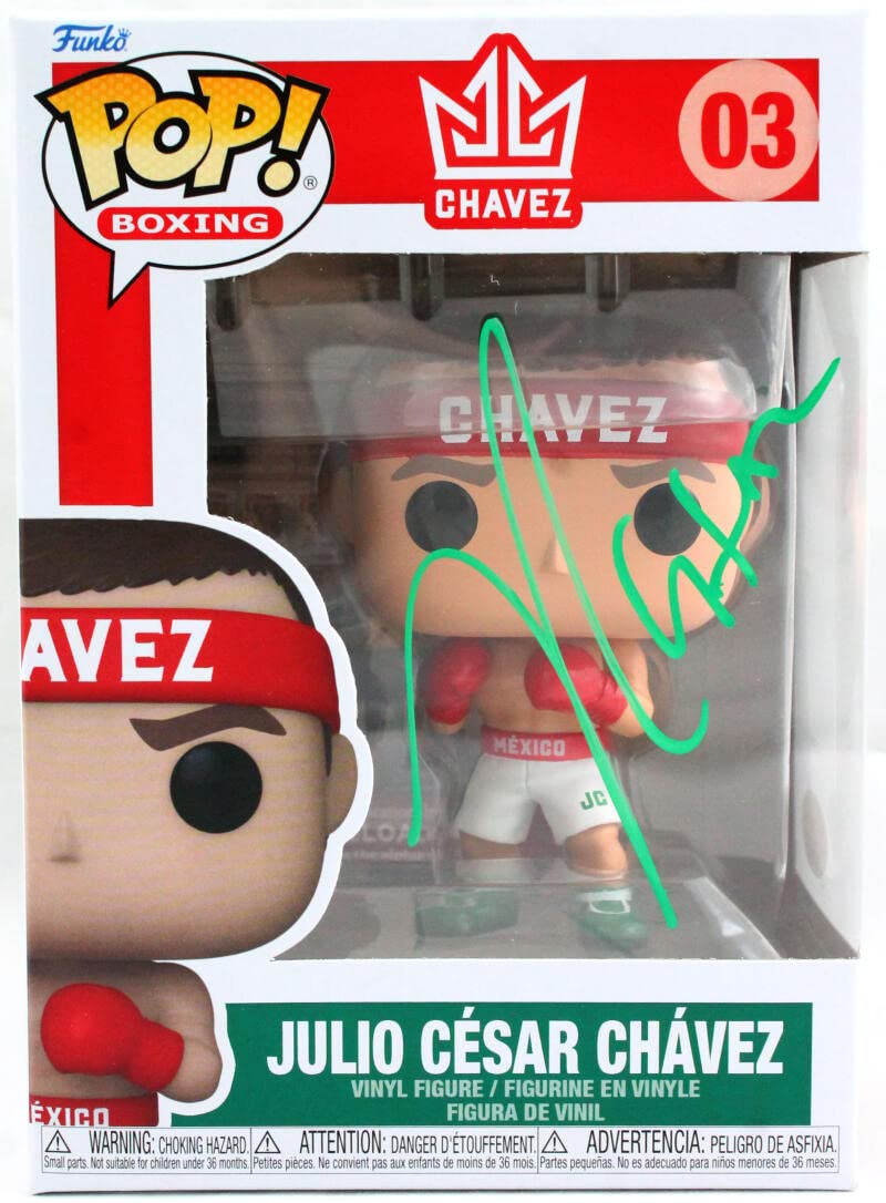 Julio Cesar Chavez Autographed Funko Pop Figurine #03- JSA W *Green