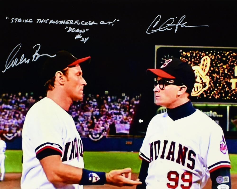 Charlie Sheen/Corbin Bernsen Signed Major League 16x20 Photo- Beckett W / JSA