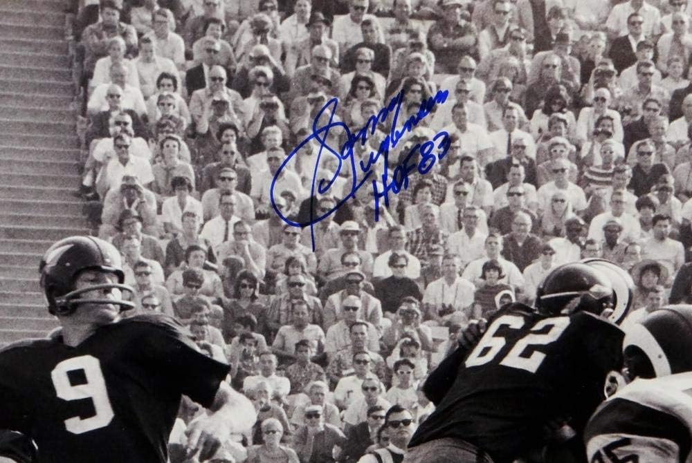 Sonny Jurgensen Signed Washington Redskins 16x20 B&W PF Photo- JSA W Auth *Blue