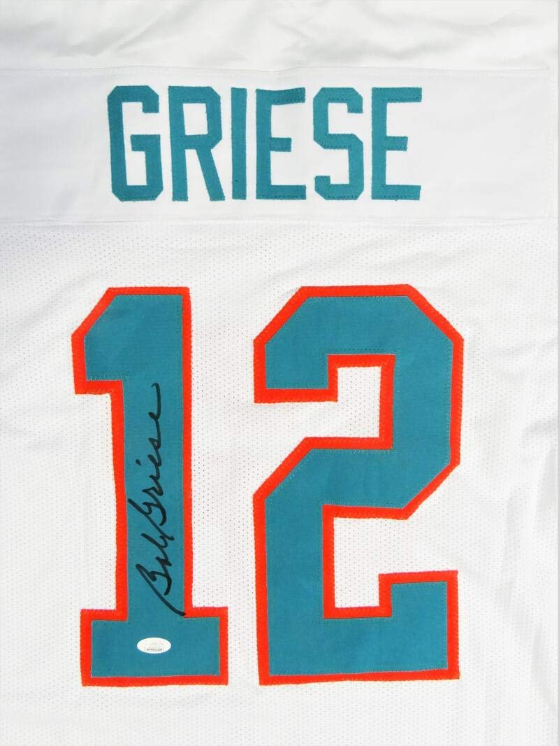 Bob Griese Autographed White Pro Style Jersey - JSA W Auth *1