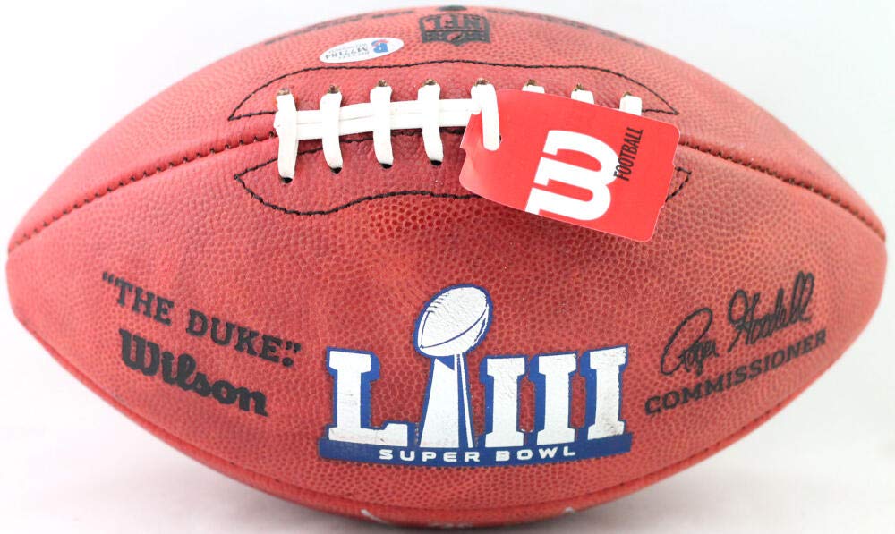 Sony Michel Autographed Duke Logo Football w/ SB Champs - Beckett W Auth
