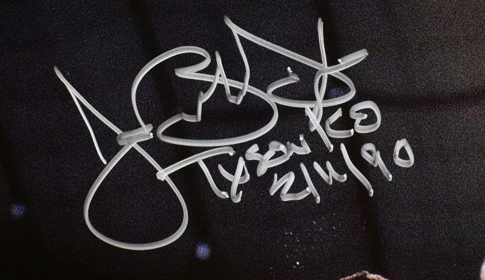 Buster Douglas Mike Tyson Signed 16x20 v. Tyson KO Photo w/Tyson KO #2-BAW Holo