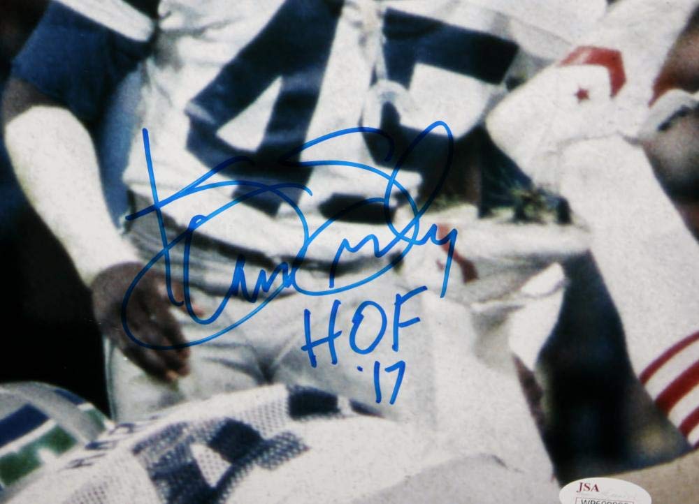 Kenny Easley Autographed Seahawks 8x10 Photo Close Up w/ HOF- JSA W Auth *Blue