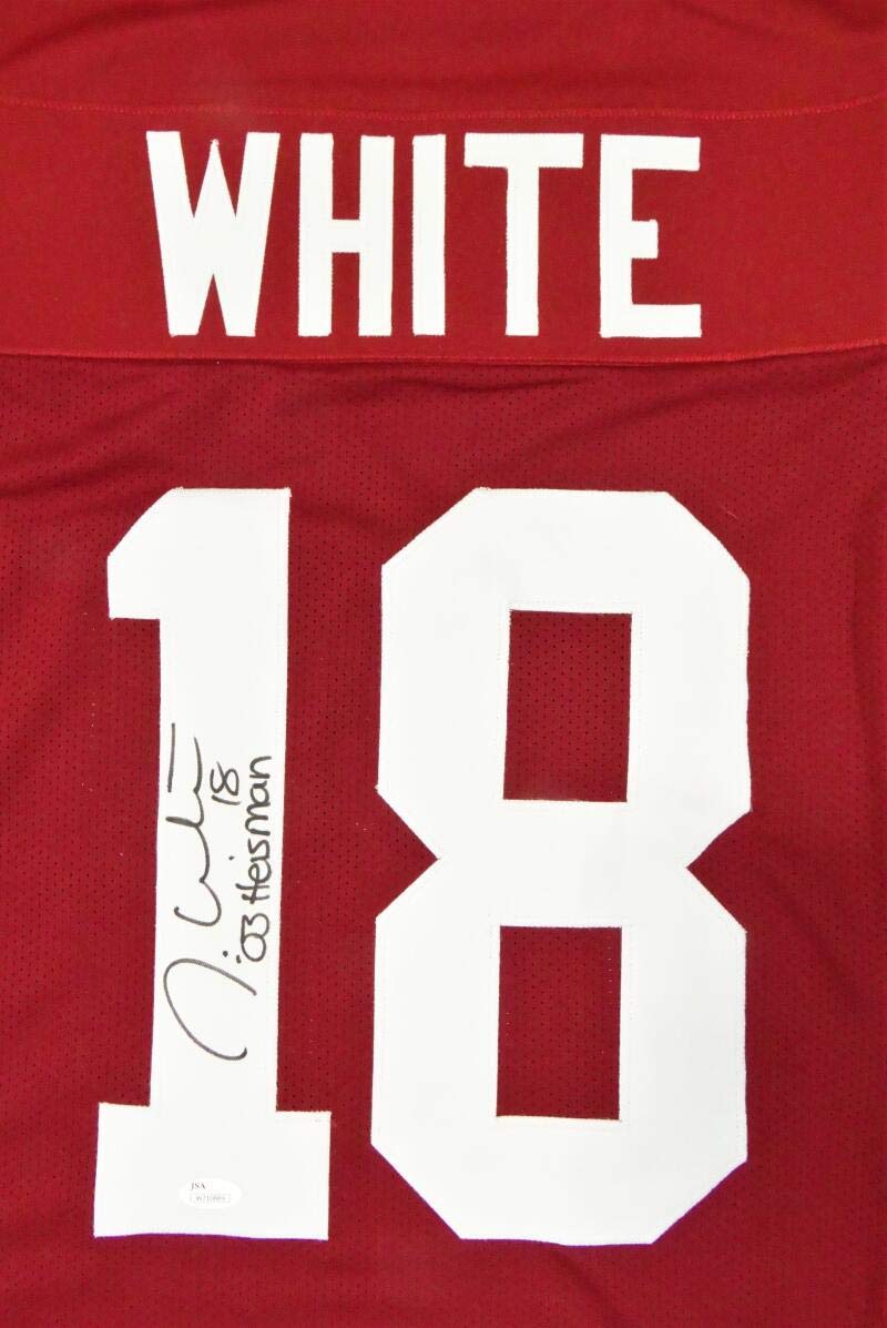 Jason White Heisman Autographed Maroon College Style Jersey- JSA W Auth *1