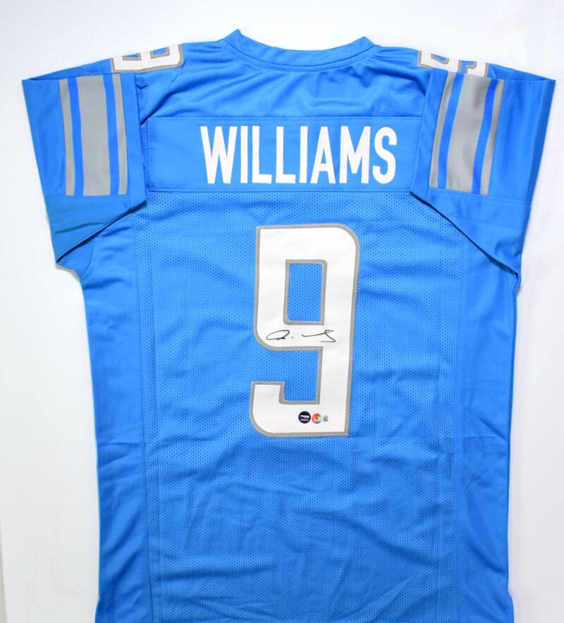 Jameson Williams Autographed Blue Pro Style Jersey- Beckett W Hologram *Black