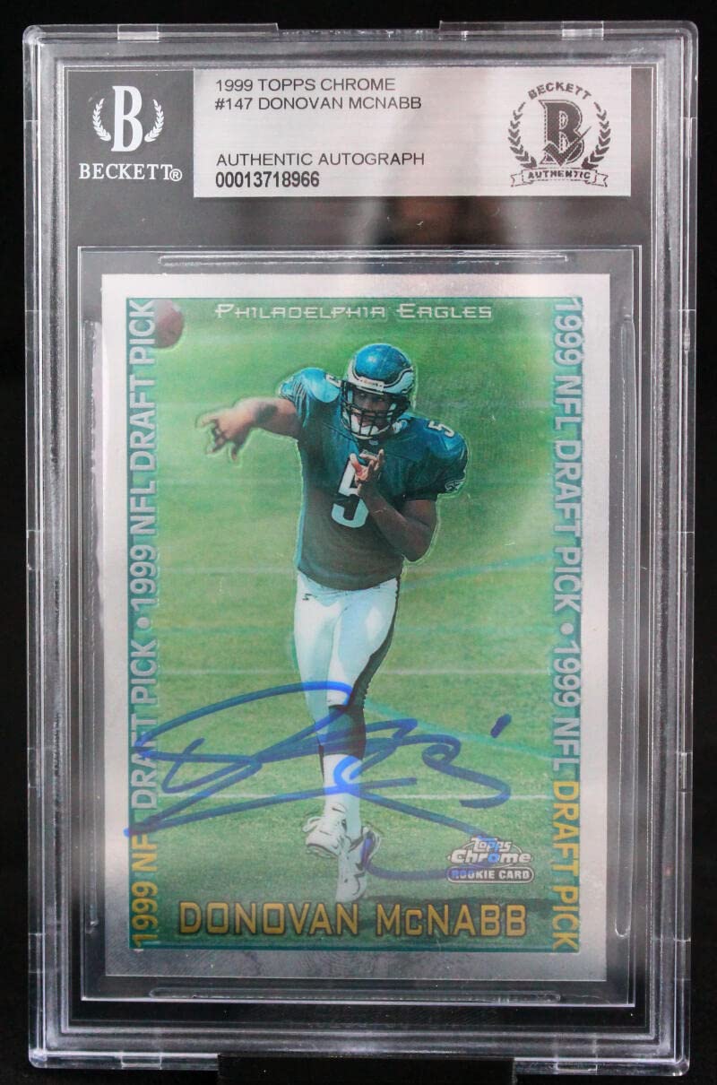 1999 Topps Chrome #147 Donovan McNabb Eagles BGS Autograph 10