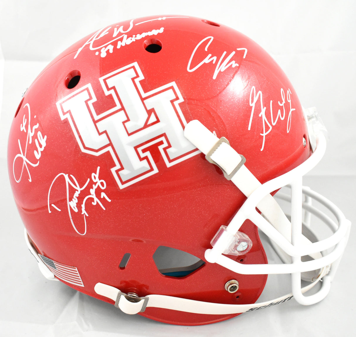 QB Legends Autographed Houston Cougars F/S Schutt Helmet - JSA W