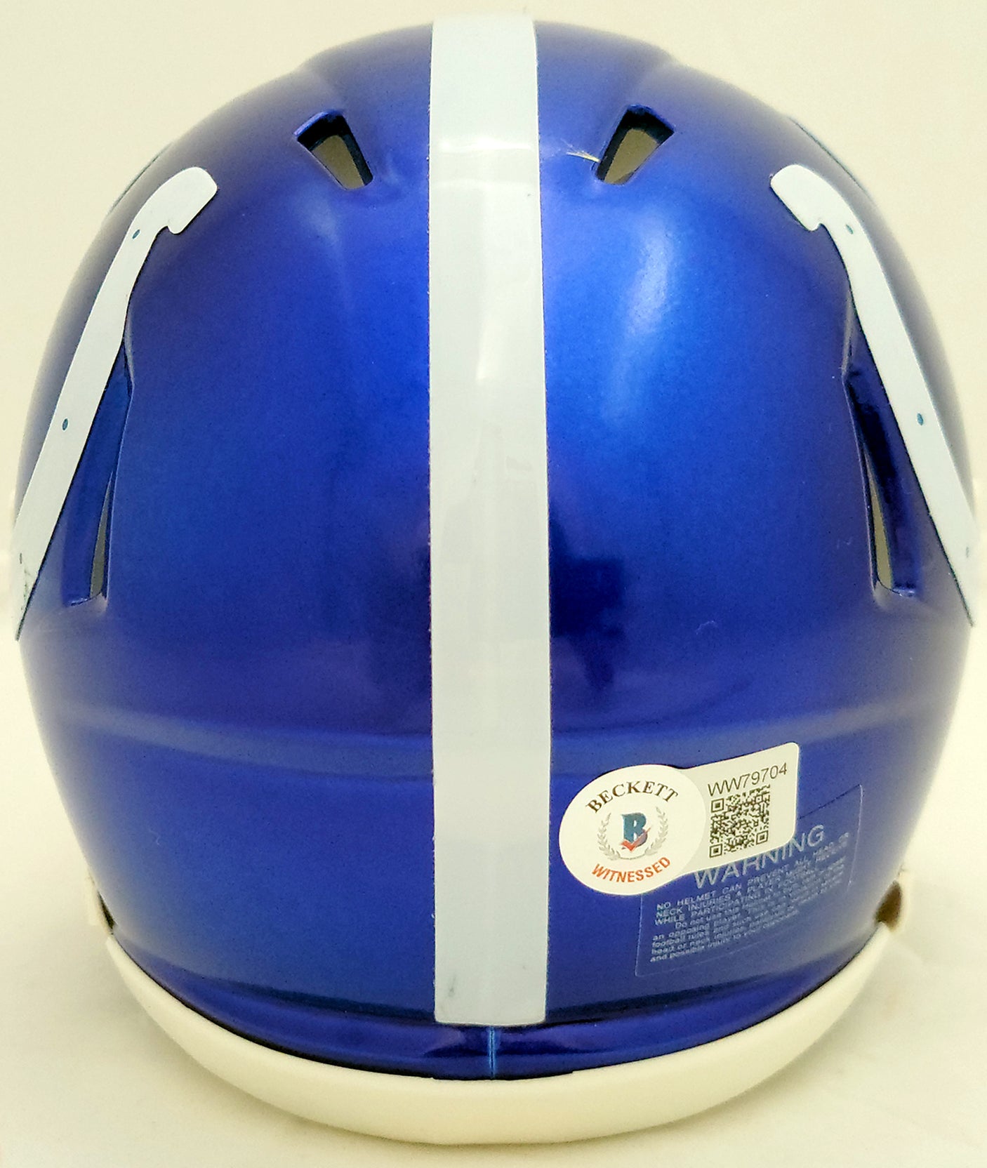 Matt Ryan Autographed Indianapolis Colts Flash Blue Speed Mini Helmet Beckett BAS QR Stock #203908