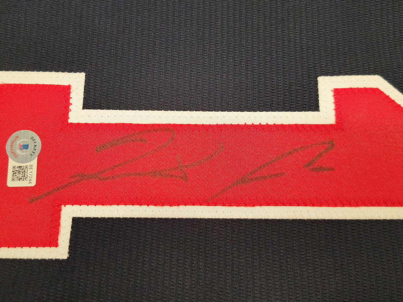 Atlanta Braves Ronald Acuna Jr. Autographed Blue Nike Jersey Size L Beckett BAS QR Stock #205687