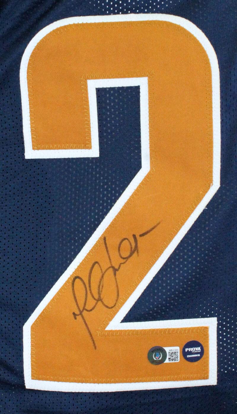 Marshall Faulk Autographed Blue/DK.Gold Pro Style Jersey-Beckett W Hologram