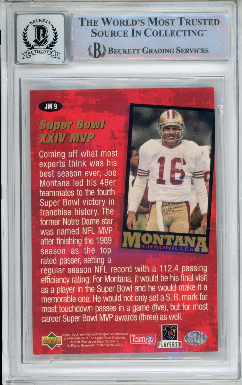 1995 Collector's Choice Joe Montana Chronicles #JM9 Joe Montana