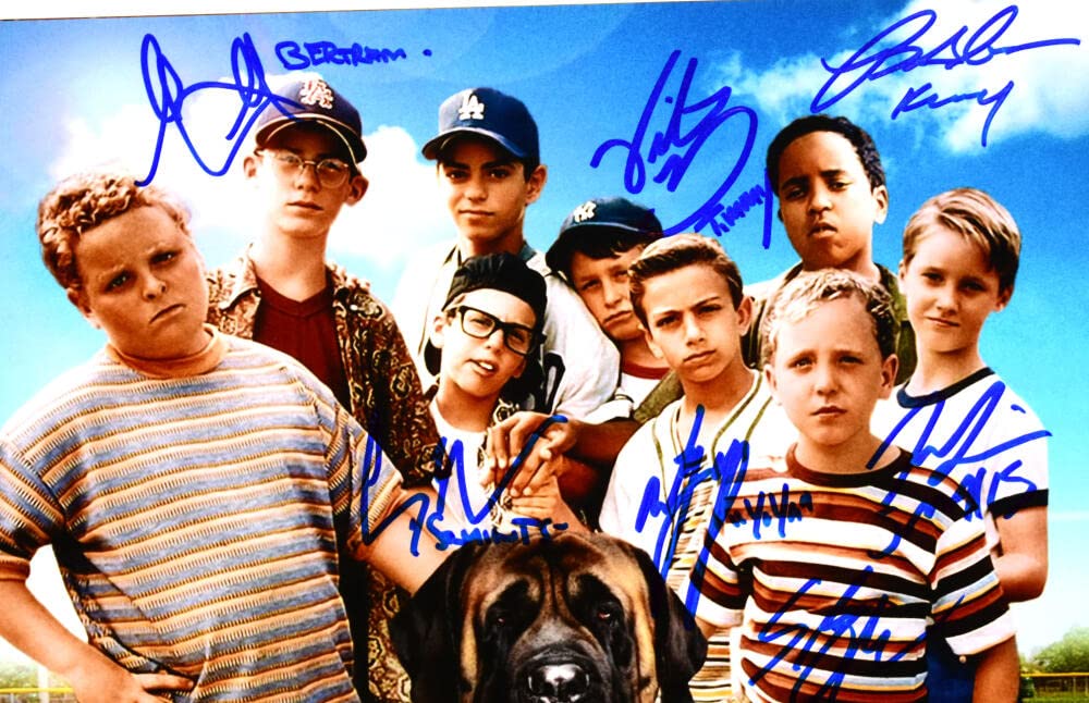 The Sandlot Autographed 11x14 Hercules Photo w/7 Actors -Beckett W Hologram