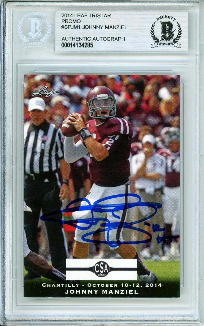2014 Leaf TRISTAR Promo #SPJM1 Johnny Manziel RC A&M BGS Autograph 10