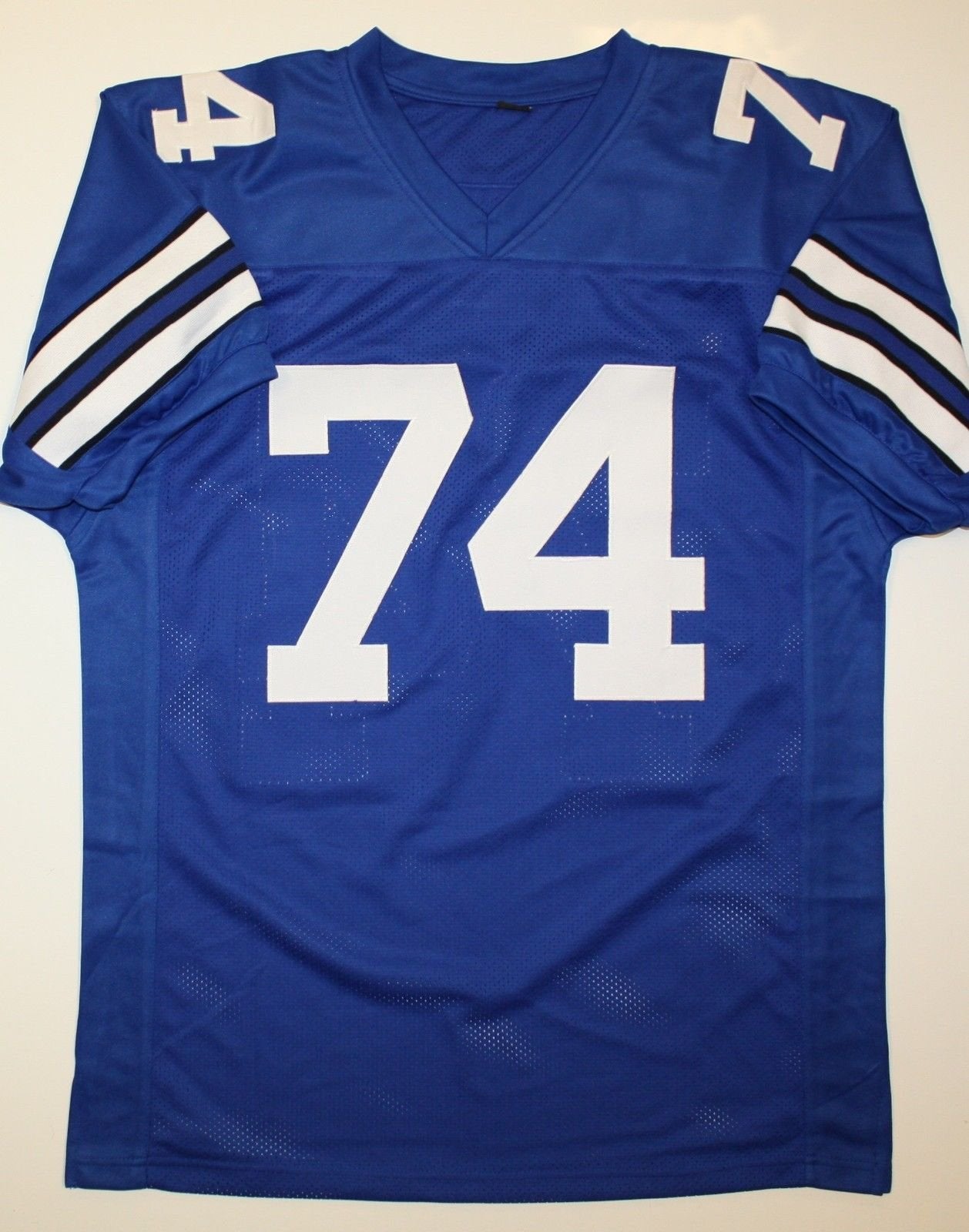 Bob Lilly Autographed Blue Pro Style Jersey with HOF- JSA W Authenticated *4