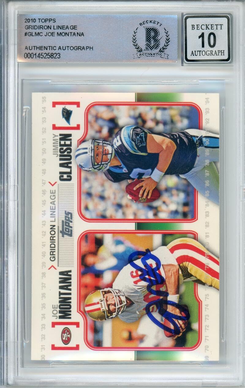 2010 Topps Gridiron Lineage #GLMC Joe Montana San Francisco 49ers BGS Autograph
