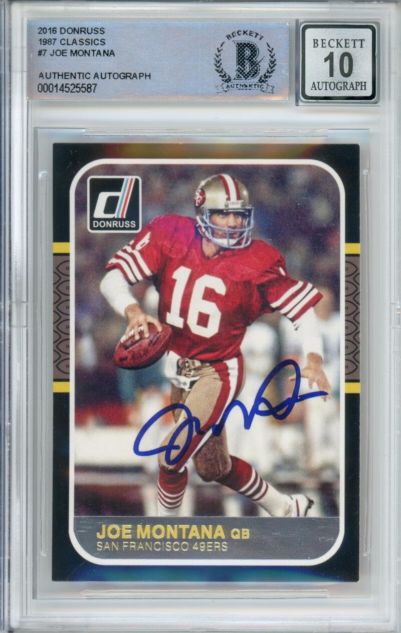 2016 Donruss 1987 Classics #7 Joe Montana BGS Autograph 10