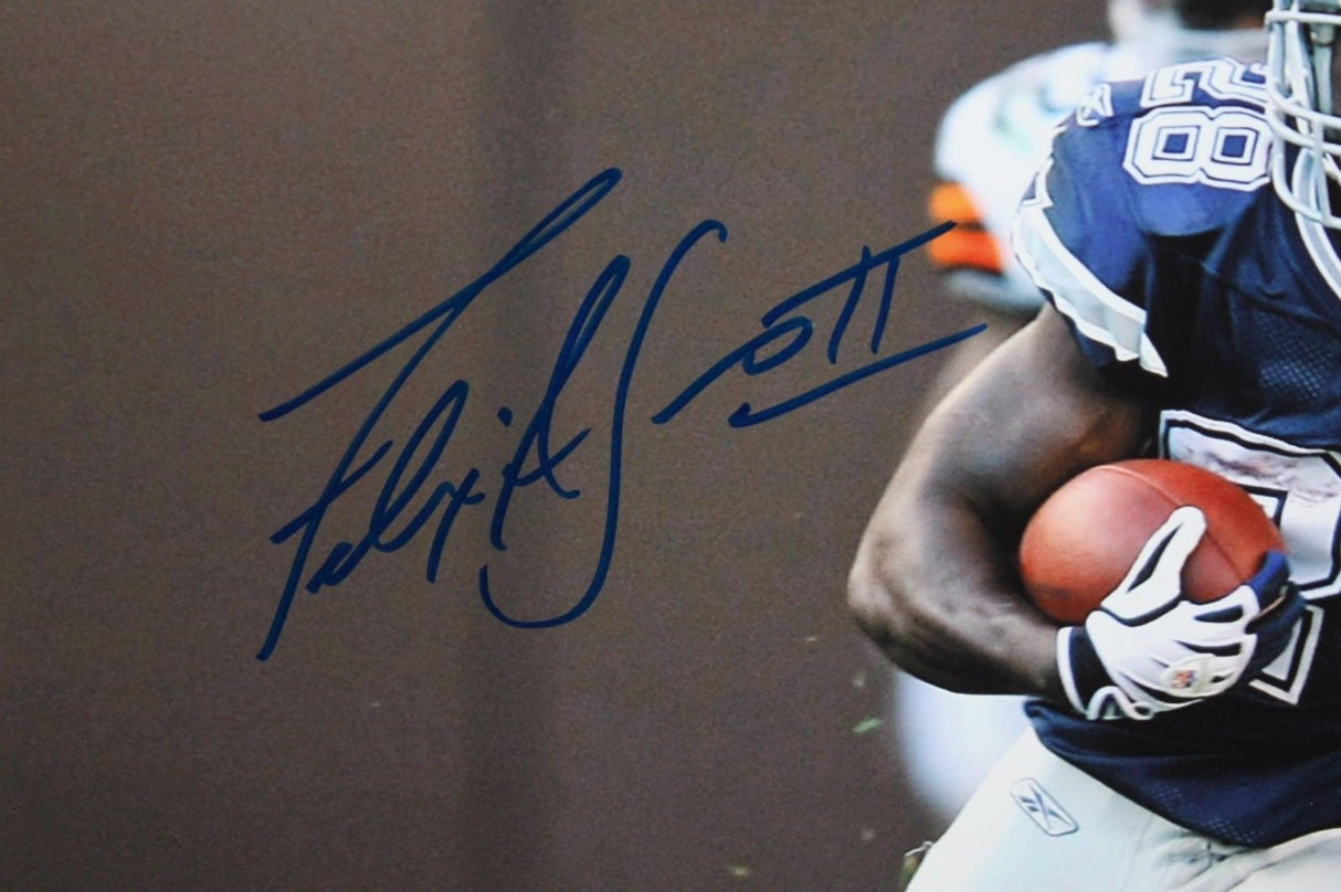 Felix Jones Autographed Dallas Cowboys 16x20 Running From Browns Photo- JSA Auth