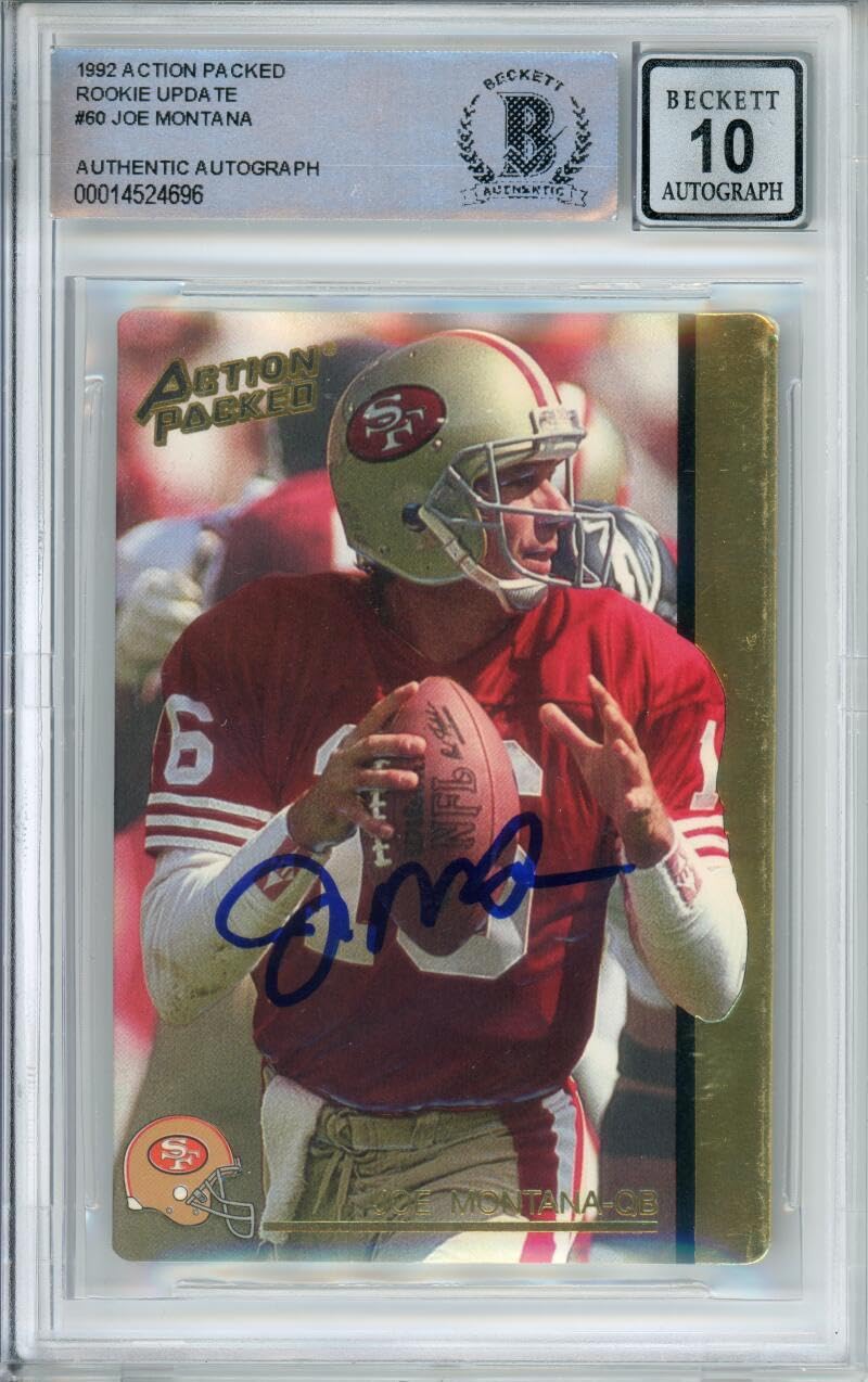 1992 Action Packed Rookie Update #60 Joe Montana San Francisco 49ers BGS Auto