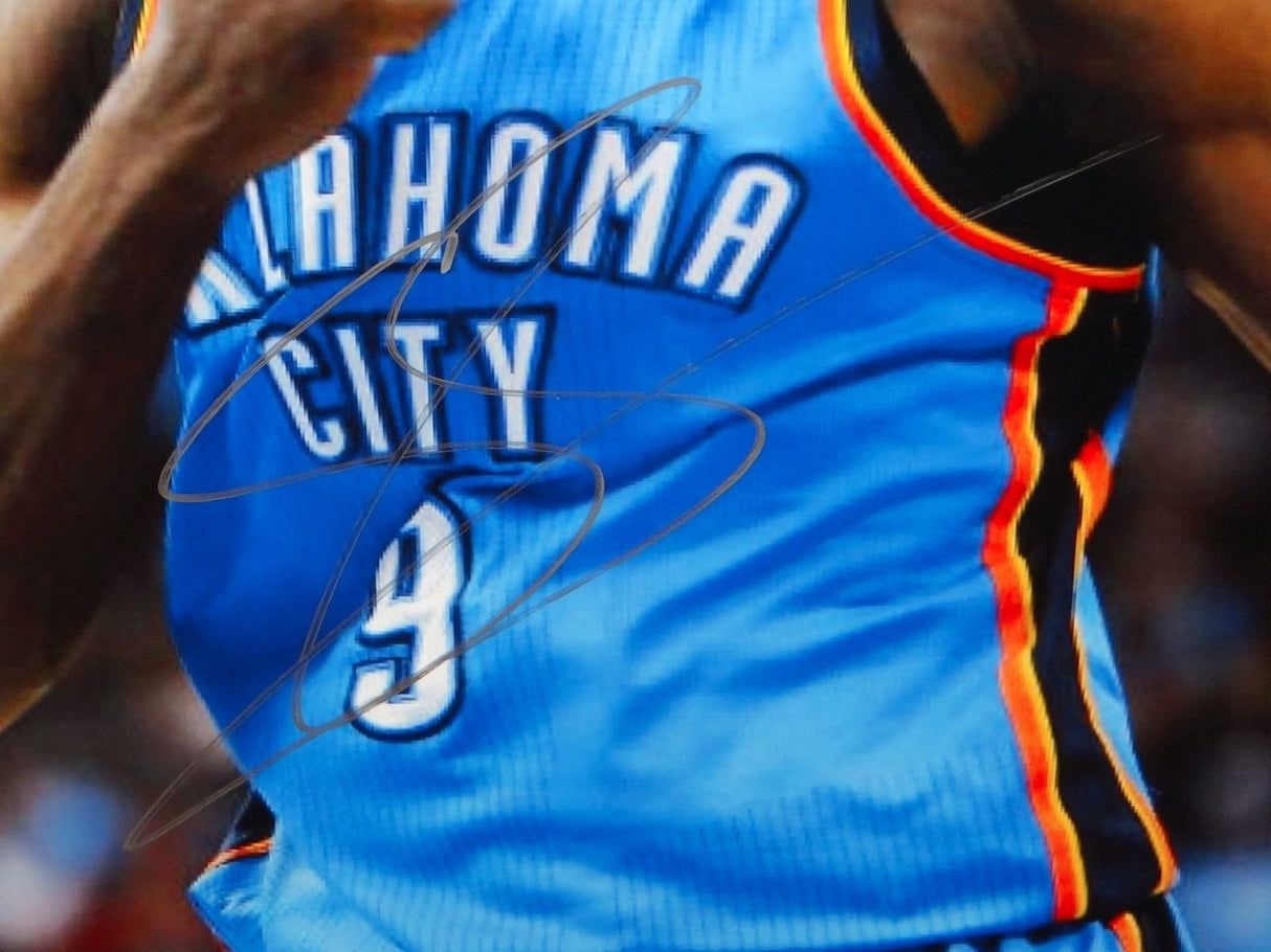Serge Ibaka Autographed 16x20 OKC Thunder Yelling Photo- JSA Authenticated