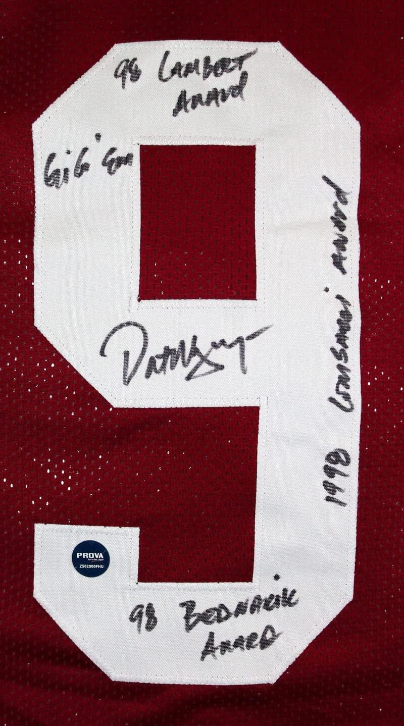 Dat Nguyen Signed Maroon College Style Jersey w/4 Inscriptions- Prova *Black