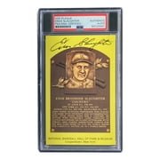 Enos Slaughter Signed In Black 4x6 St Louis Cardinals HOF Plaque Card PSA/DNA/DNA - Sports Integrity