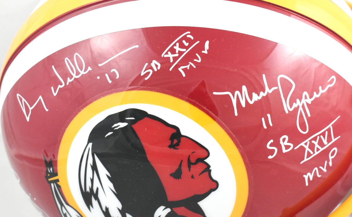 Mark Rypien Doug Williams Riggins Signed Redskins F/S Authentic Helmet - JSA W