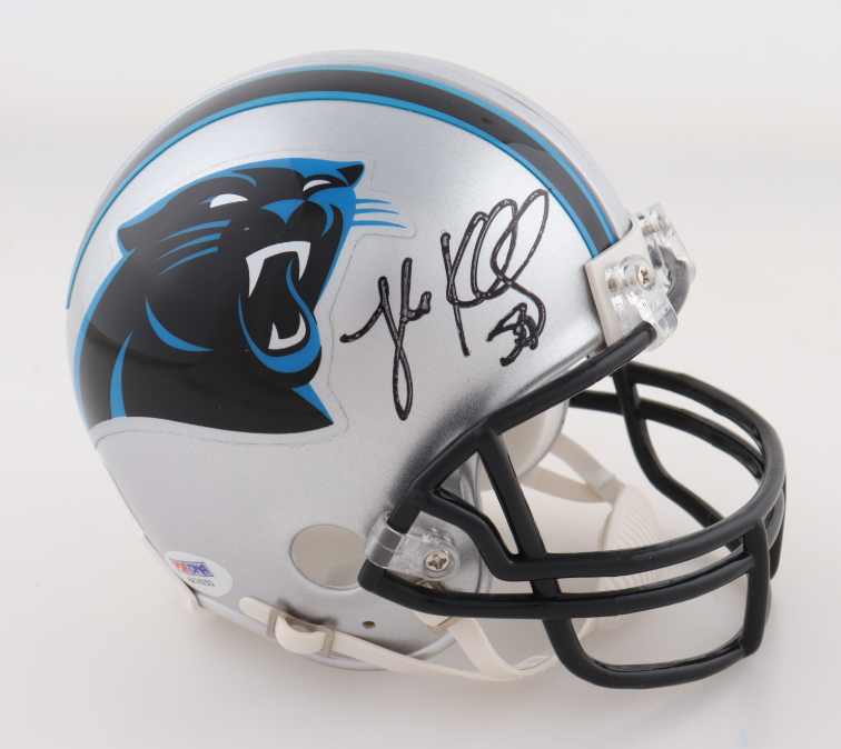 Luke Kuechly Signed Panthers VSR4 Mini Football Helmet - PSA