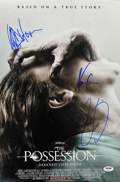 The Possession Cast (3) Sedgwick, Morgan & Calis Signed 12x18 Photo PSA #Z03369