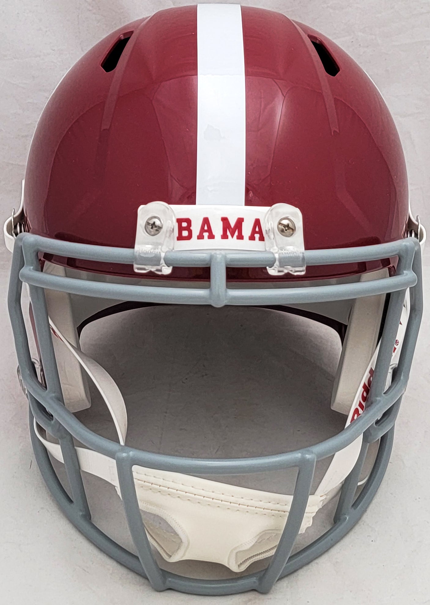 Mac Jones Autographed Alabama Crimson Tide Red Full Size Replica Speed Helmet Beckett BAS Witness Stock #206520