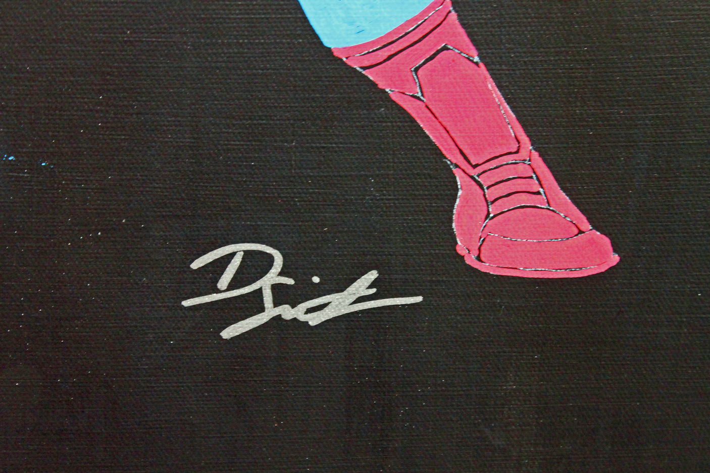 Dietrich O. Smith Signed 20x24 Original Hand Drawn Captain America Sketch Canvas