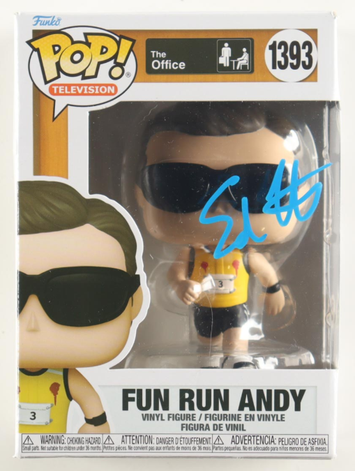 Ed Helms Signed "The Office" #1393 Fun Run Andy Funko Pop! - PSA