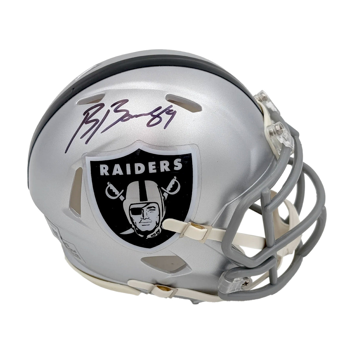 Brock Bowers Signed Las Vegas Raiders Speed Mini Helmet - Beckett
