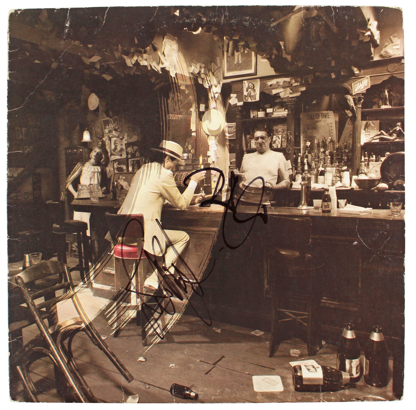 Robert Plant & John Paul Jones Led Zeppelin Signed Album Cover W/ Vinyl JSA