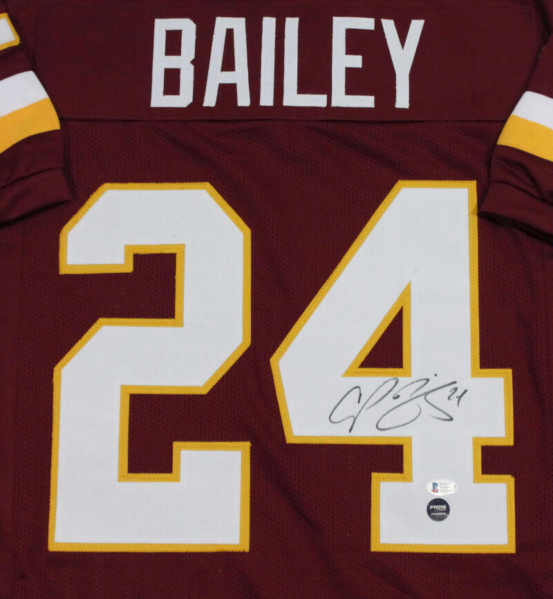 Champ Bailey Autographed Maroon Pro Style Jersey - Beckett W Auth *4